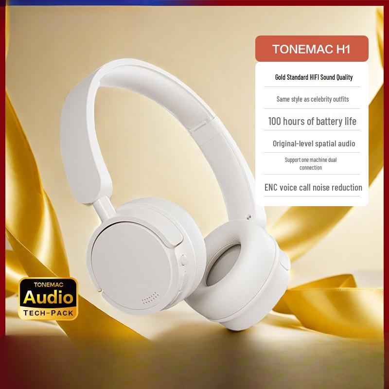 2025 H1 Over-Ear Wireless Retro Bluetooth Headphones: Classic Style, High Sound Quality, Long Battery Life