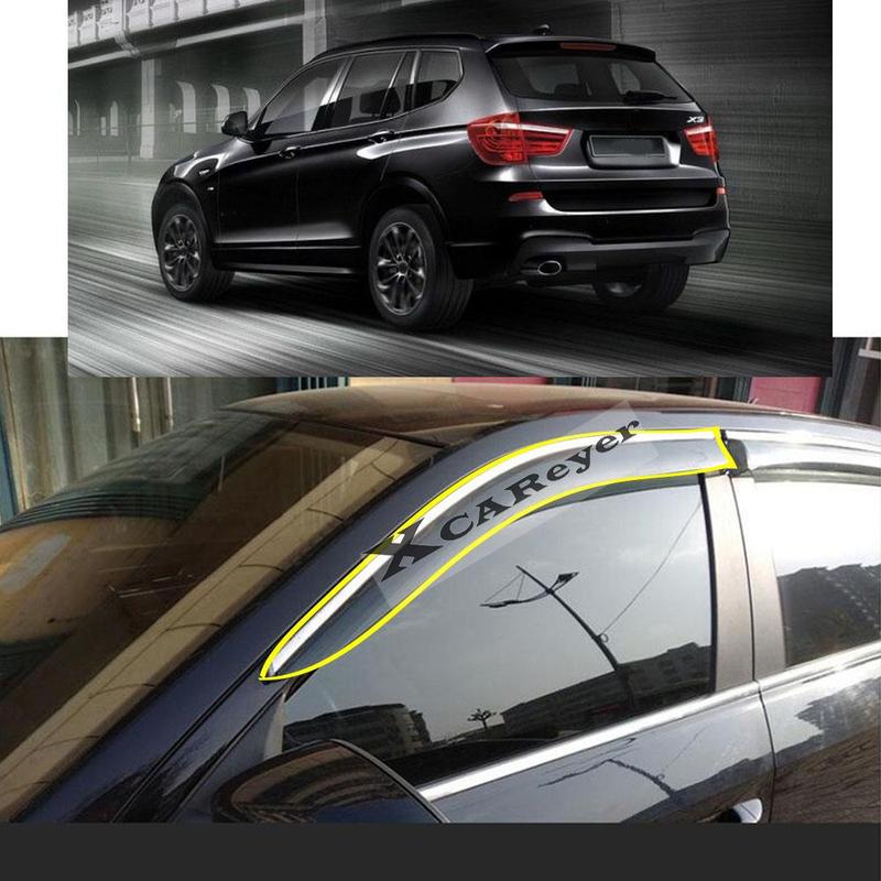 For BMW X3 F25 2011 2012 2013 2014 2015 2016 2017 Car Body Styling Sticker Plastic Window Glass Wind Visor Rain/Sun Guard Vent