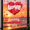 Romantic Atmosphere Window Clings - Valentine Heart Balloon Stickers, Easy Apply & Remove, Sweet Decor for Bedroom, Cafe Windows