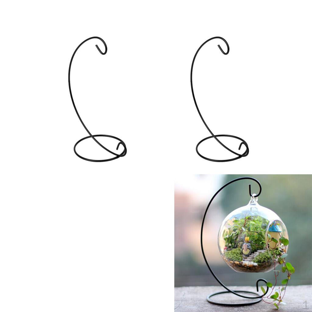 

2 Железная настольная подставка для растений, держатель для вазы, крюк 23 см