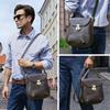 Men Top Grain Crazy Horse Leather Crossbody Bag Multi-Zipper Pockets Vintage Texture