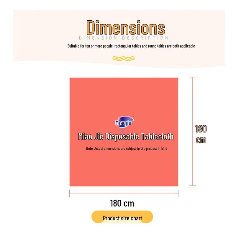 MIAOJIE Large Disposable Tablecloth