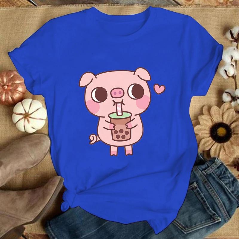(Premium T-shirt)Pig Printing T-Shirt Fashion Short Sleeve Summer Cool Hip Hop Top Tee(Ship Within 24 Hours)