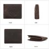 Men's Retro RFID Leather Wallet - Crazy Horse Genuine Leather, Anti-Theft, Embossed Card Holder, US Dollar Large Bill.