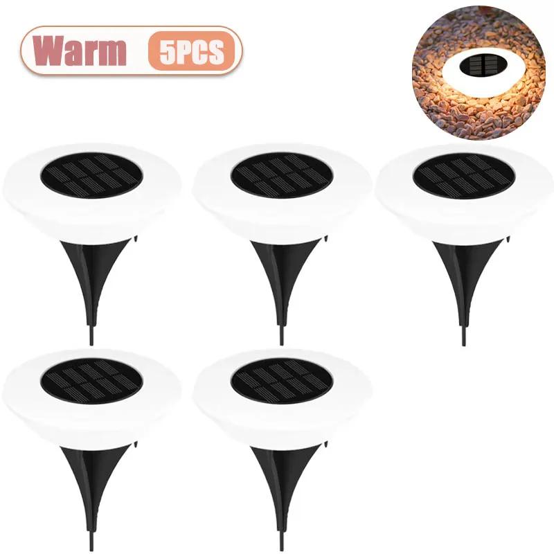 1-10 SZTUK Lampy Ogrodowe Solarne Wodoodporne Zewnętrzne Lampy LED Podłogowe Oświetlenie Krajobrazowe Wkopane do Dekoracji Podwórka