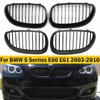 For BMW 5 Series E60 E61 Sedan Touring M5 2003-2010 2x Car ABS Grille Front Kidney Single Line Style ABS 51137027061 51137027062
