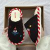 Household cotton slippers winter couple cute cartoon penguin indoor home bedroom floor mop winter