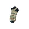 Men's Socks, Retro Ethnic Style Boat Socks, Double Spring and Autumn Short Socks, Thick Thread Trendy Socks, Sweat-absorbing Cotton Socks