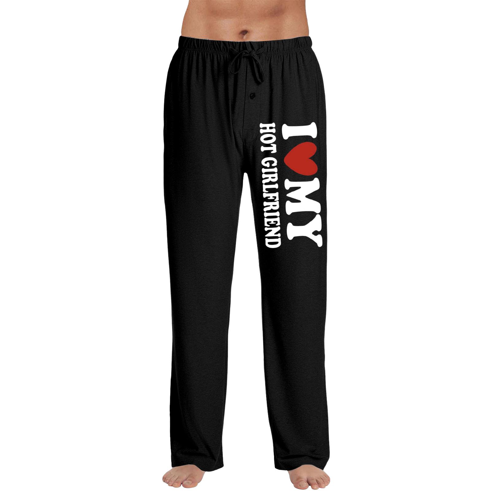 

Men s Valentine s Day Fashion Printed Casual Straight Leg Pants M червоний