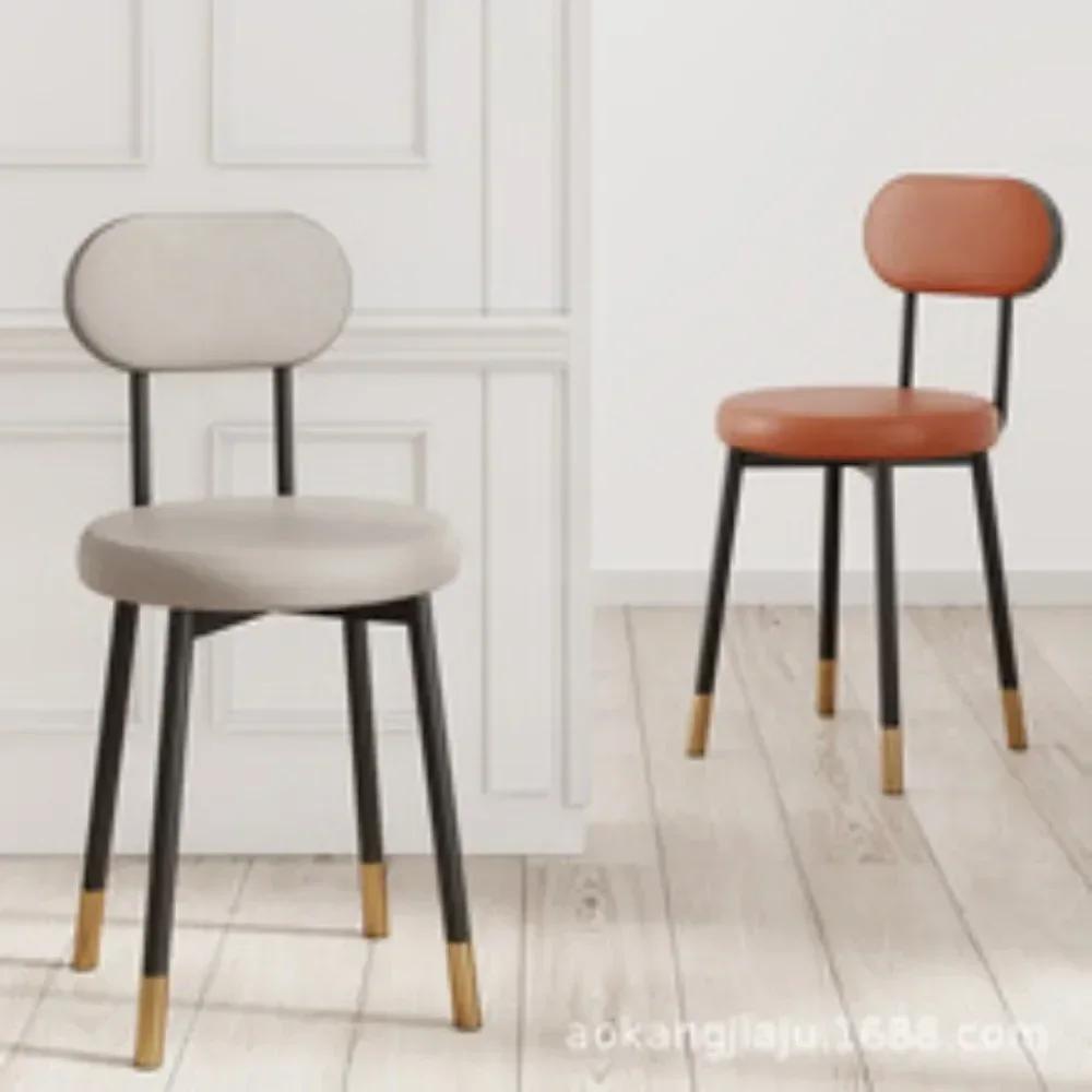 Home Light Luxury Dining Table Chair Lightweight Home Breathable Chair Soft Package Bedroom Dressing Chair Creative Dining Chair