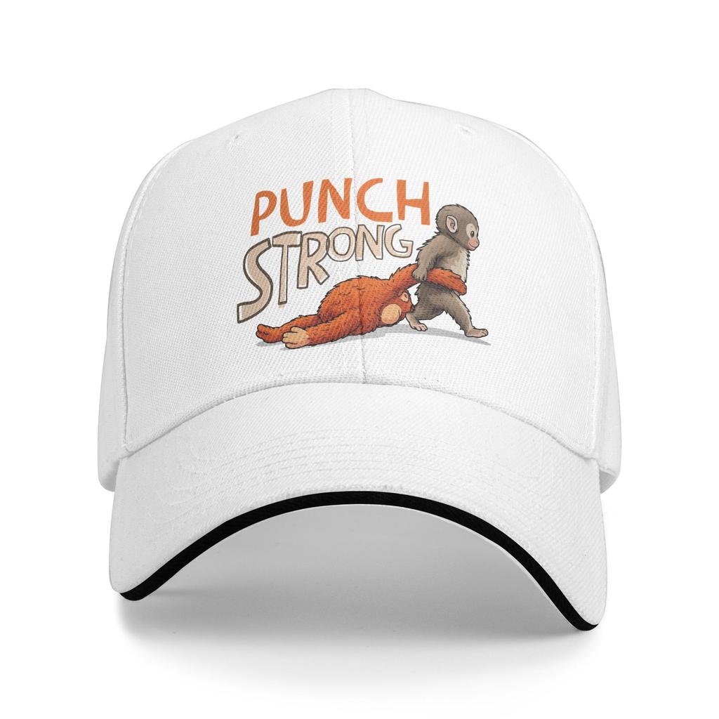 Unisexs WoUnisexs Punch the Monkey Cute Outdoor Hat Trucker Cap Casual Baseball Cap Sunscreen Sunshade