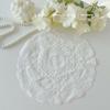 Embroidery Flower Lace Embroidery Placemat Round Cup Mat Doily Coaster  Table Decor