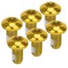 M5x10mm Mountain Bike Brake Disc Titanium Steel Screw Bicycle Universal T25 Head BoltsYellow
