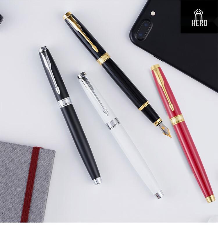 HERO 772 Fountain Pen Gift Set, Metal Barrel, Fine Nib, Engravable Calligraphy Pen for Business Office.