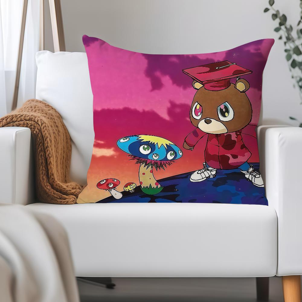 Rap Singer K-kanye W-west Bully Pillow Case Applicable Space For Guest Rooms Interiors Cars Office House Decoration