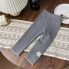 Spring and Autumn Baby Girls Flower Embroidered Leggings Outer Pants Early Autumn Children's Pants