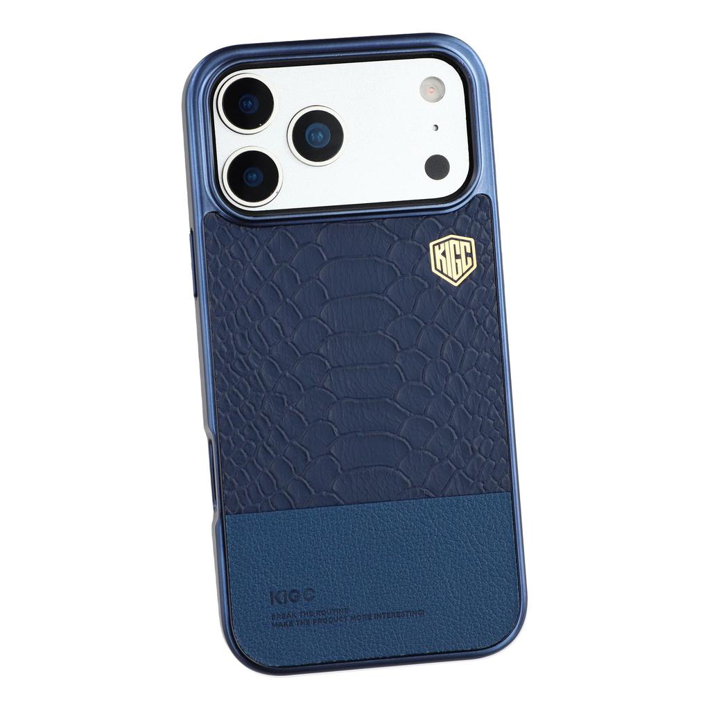 KIGC For iPhone 17 Pro Max Case Compatible with MagSafe Hybrid Phone Cover Crocodile Texture