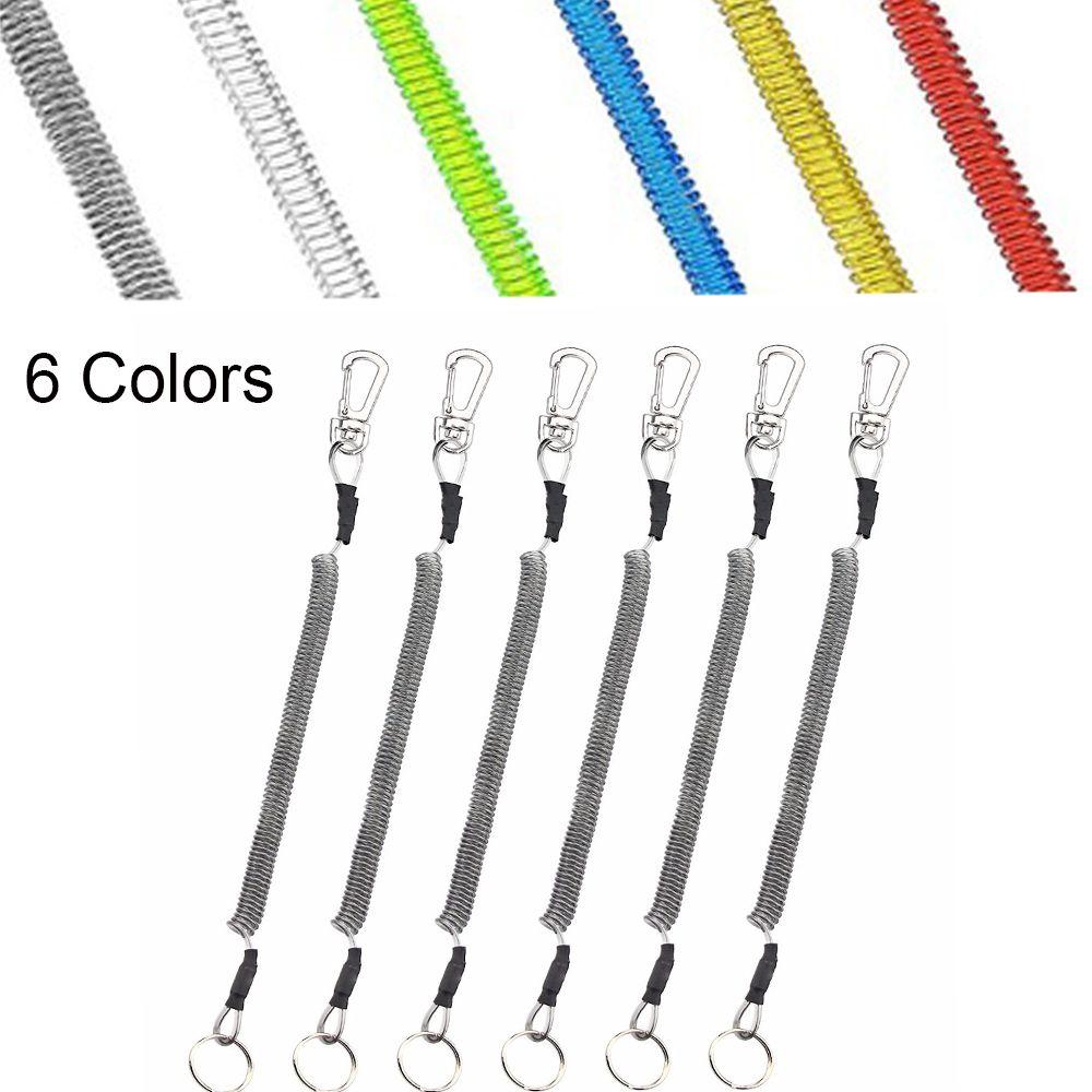Tether Portable Fishing Lanyards Security Gear Tool Spring Elastic Rope Anti-lost Phone Keychain