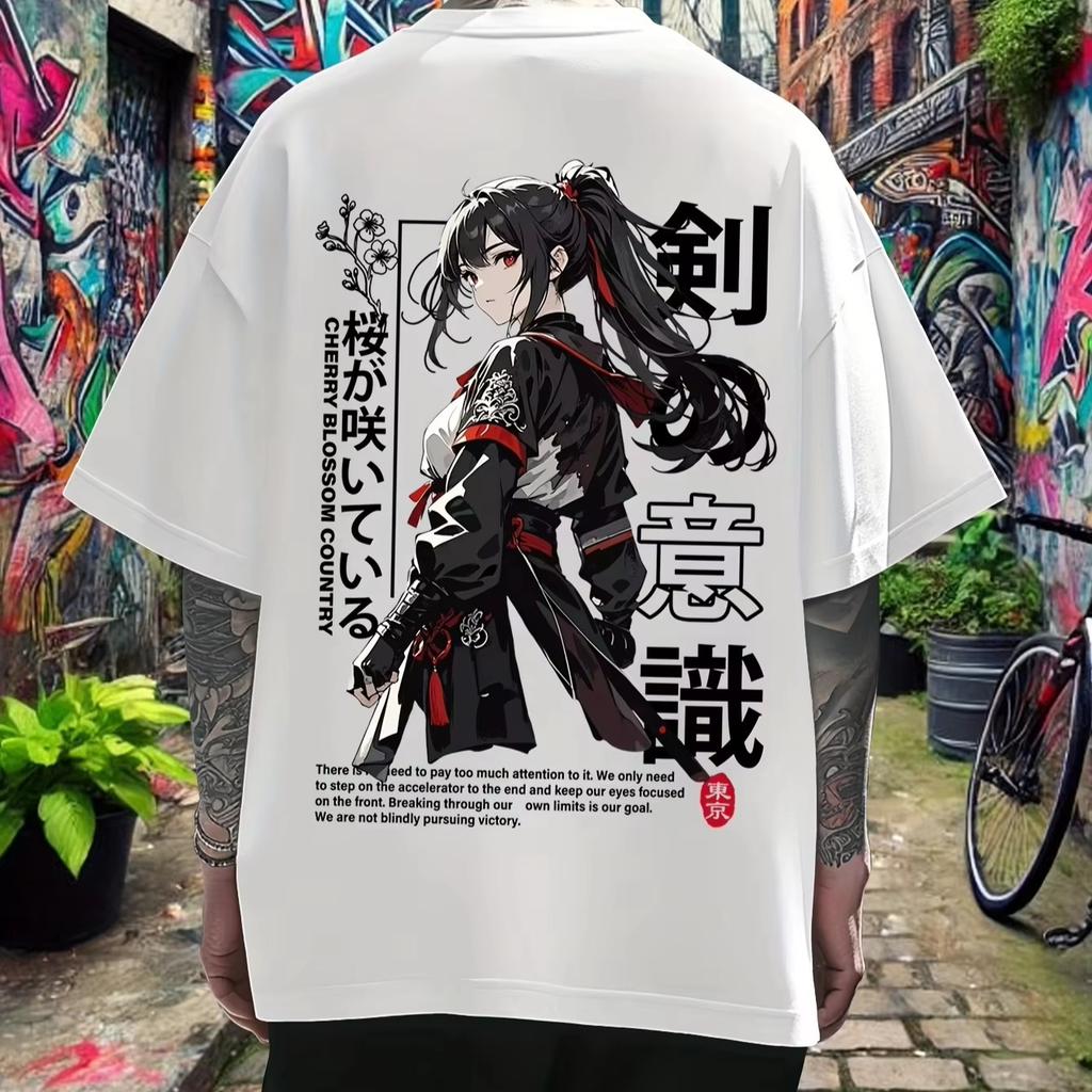 Summer Hot Sale Japanese Tokyo Anime-style Harajuku-style T-shirt Men Women Vintage Loose Casual T-shirt Y2K Gothic Cotton Oversized T-shirts