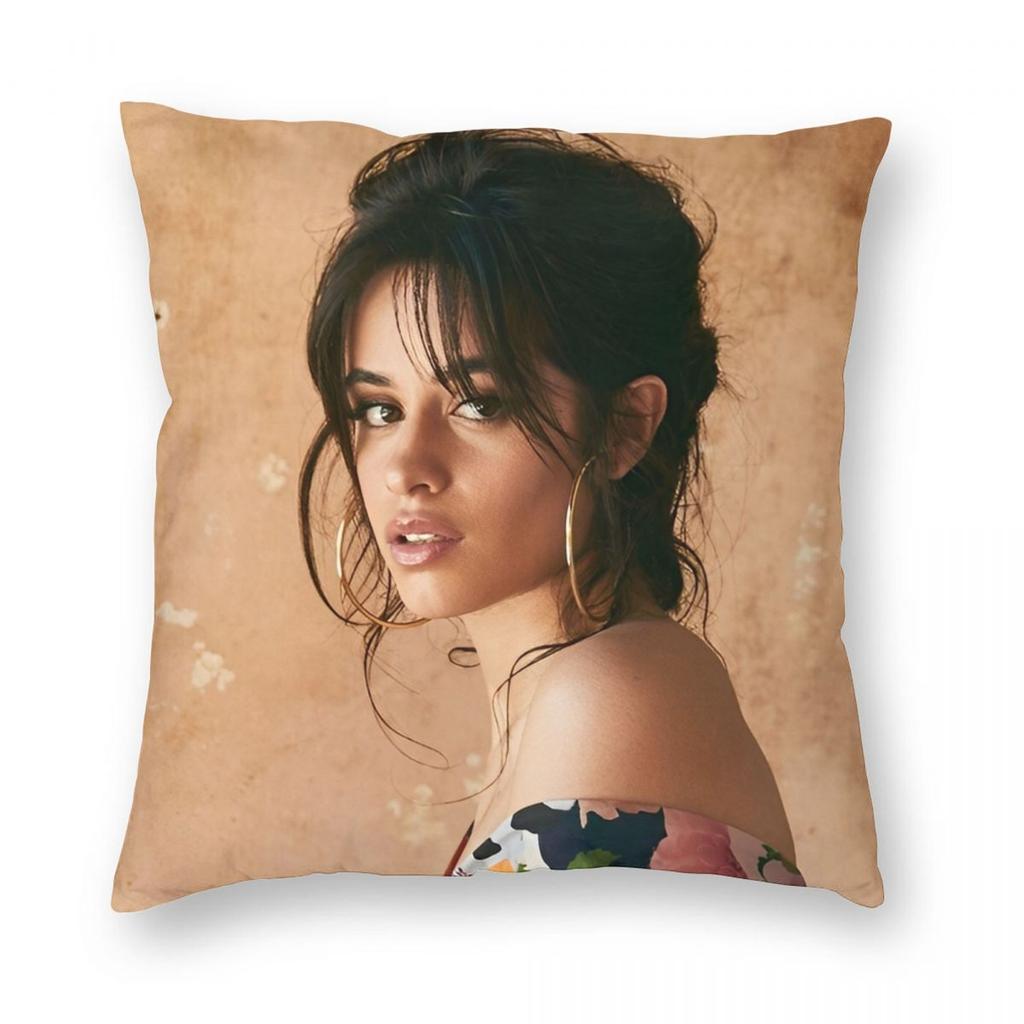 Singer Camila Cabello Pillowcase Printed Polyester Cushion Cover Decoration Pillow Case Cover Seater Zipper 18''