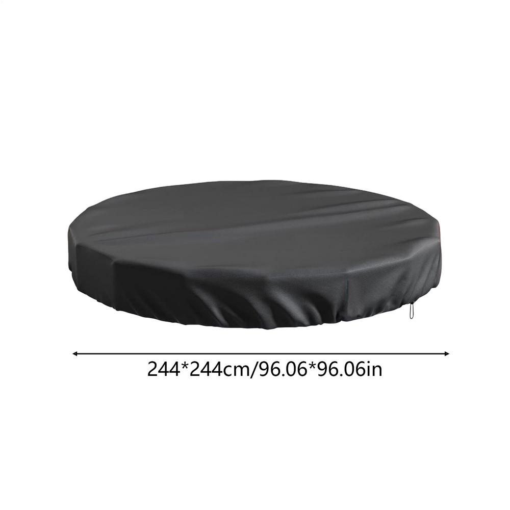 6/8/10/12 FT Pool Covers Waterproof UV Resistant Oxford Foldable Dustproof Pool Winter Cover For Outdoor Garden Hot Tub Blocks