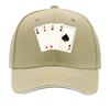 Four Aces Poker Card Fan Hip Hop Hat Fashion Outdoor Sports Sandwich Baseball Cap