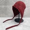Nordic Style Snowflake Knitted Bag Face Hat Women'S Lace-Up Multi-Purpose Bafa Hat Cold Hat Wool Warm Ear Hat Wool Hat