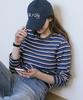 Tilaidai Mix Stripe Heart Logo T-Shirt_Blue