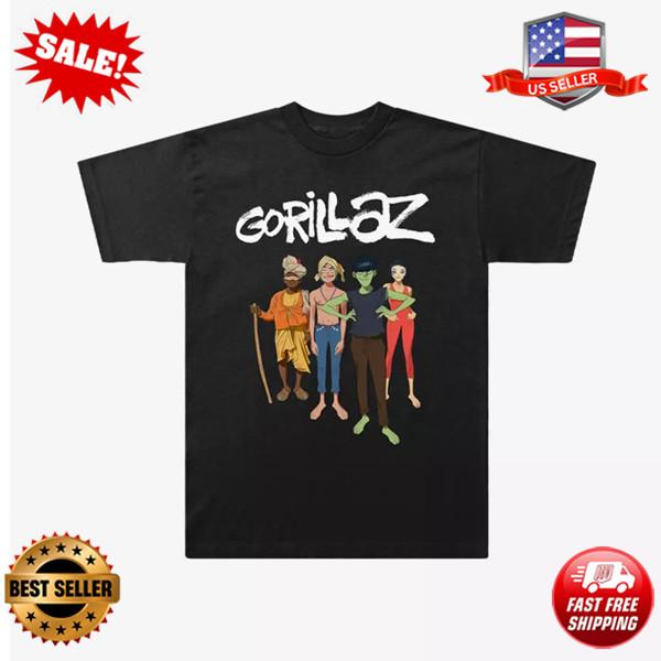 Gorillaz The Mountain Group Portrait T-Shirt