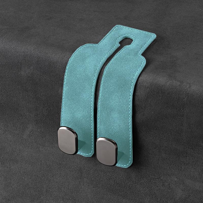 Car Seat Back Hook – Creative Suede-Finish Leather – Rear-Seat Storage & Organizer – Compact Interior Hook
