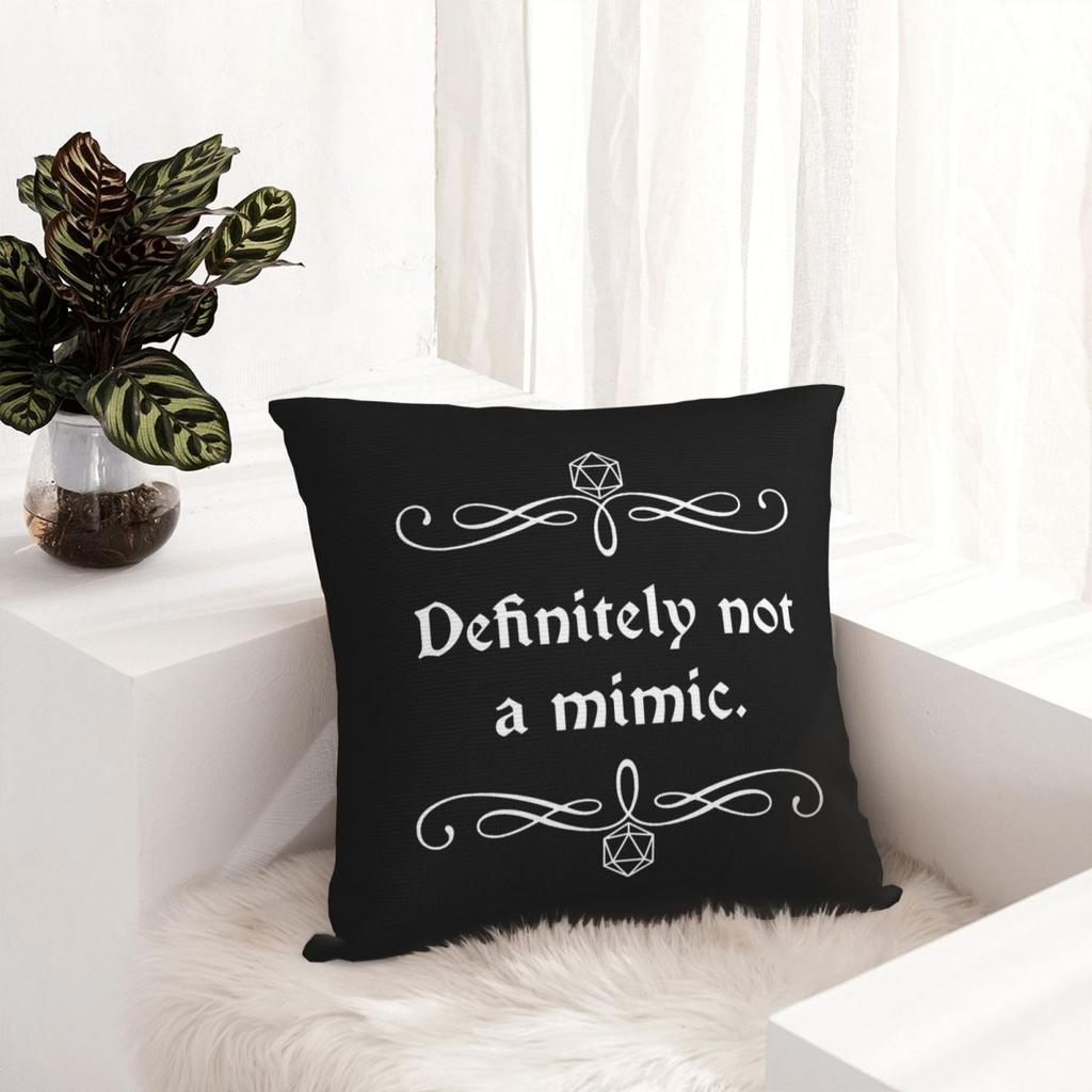 Definitely Not A Mimic Dnd Game Square Pillowcase Cushion Cover Pillow Case Throw Pillow Cover for Home Sofa Living Room