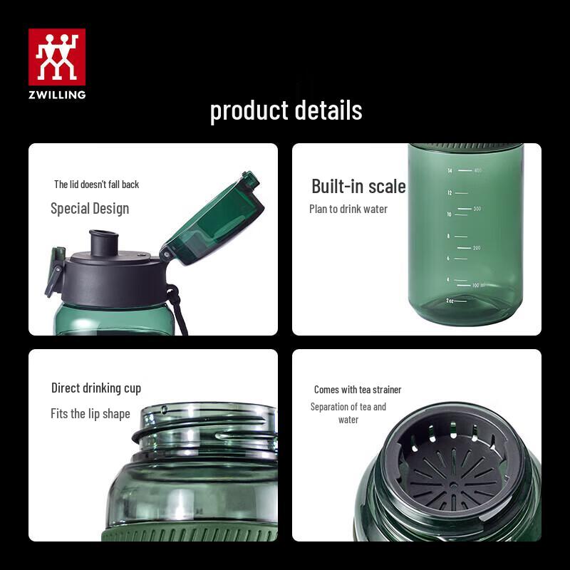 Zwilling 316L Stainless Steel Sports Water Bottle