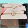 Elegant Gold Plated Zircon Oval Bracelet For Womens Office And Gift Use