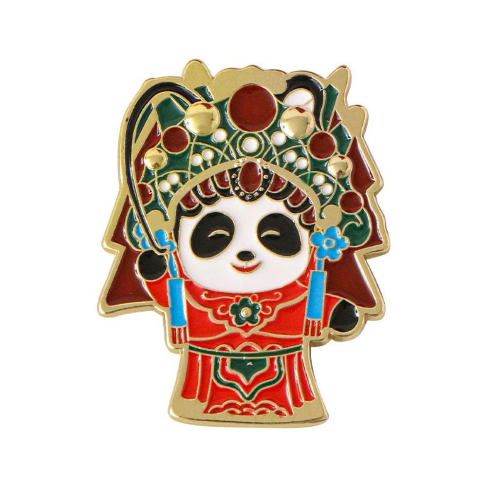 Craft Cartoon Opera Panda Badge Zinc Zinc Zinc Alloy Giant Panda Shape Badge  Fans Gifts