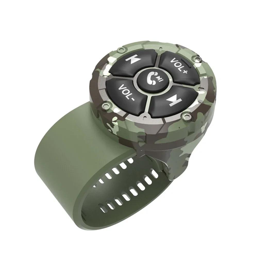 

Bluetooth медиа-кнопка пульт дистанционного управления IPX6 водонепроницаемый ремешок беспроводной контроллер для автомобиля велосипеда мотоцикла руля зелёный