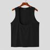 INCERUN Men Sleeveless Gym Vest Solid Color Workout Fitness Vest