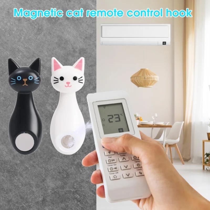 Magnetic Hooks Cartoon Cat Shaped Wall Mount Strong Magnet Holder Hook for Remote Control Storage Holder Home Organizer Hooks