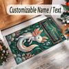 Fantasy Magic Theme Crystal Velvet Rug Personalized Custom Name Text Soft Floor Mat Home Decor