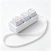 Cartoon Cat Keycap Fidget Keychain 3 Keys Finger Press Keycap Keychain  Calming
