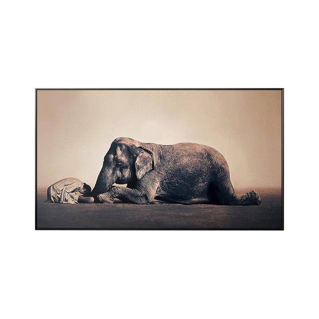 Buddha Zen Modern Black and White Elephant Pictures Canvas Painting Prints and Posters Living Room Office Wall Art Home Decor No Frame