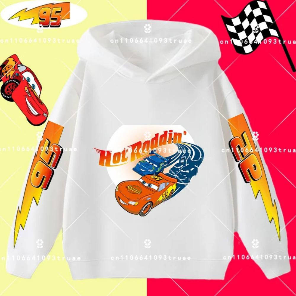 

Cars Lightning McQueen Racing Children Hooded Sweatshirt Boy Girl Autumn Winter Daily Outdoor Vacation Casual Warm Sportswear 100