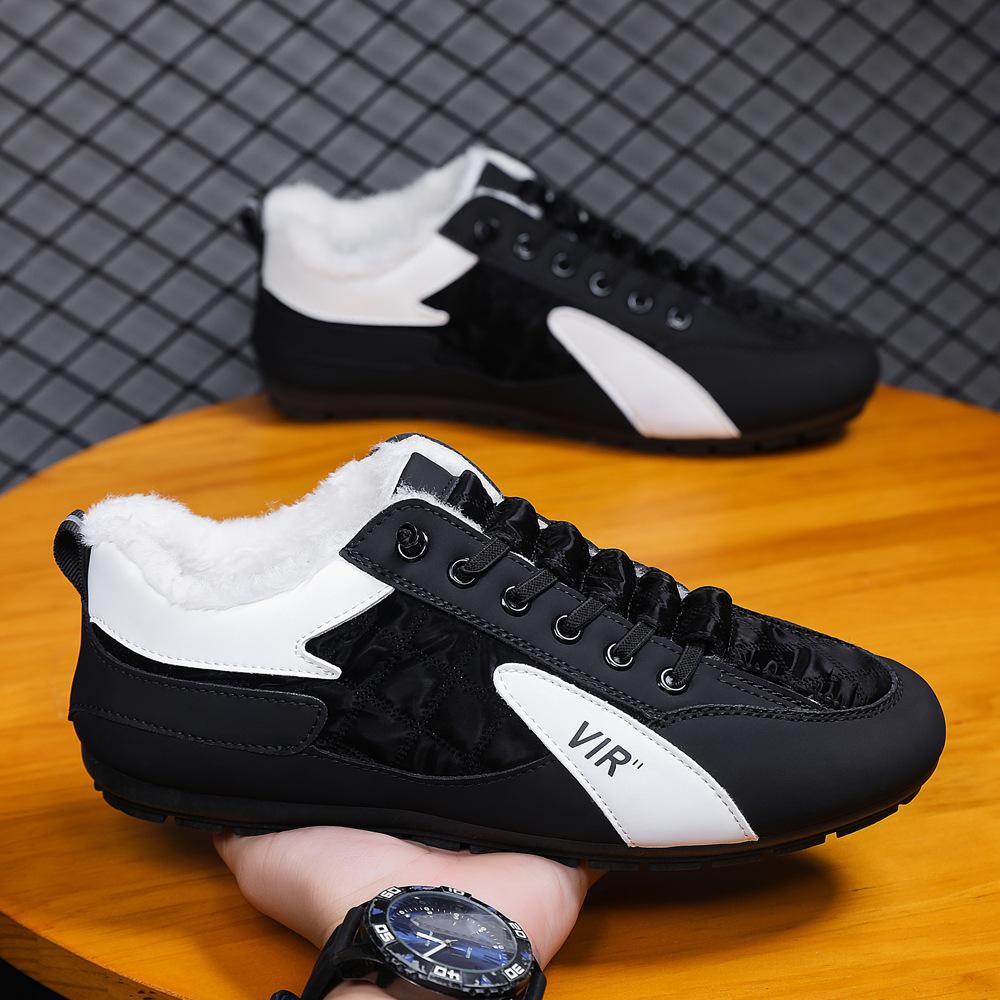 

Мужские туфли Forrest Gump зимние бархатные теплые хлопковые туфли мужские спортивные повседневные для вождения туфли Doudou нескользящие рабочие защитные туфли 44