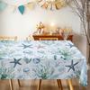 Ocean Theme Rectangle Table Cloth for Table Decor Kitchen Dining Waterproof Reusable Tablecloth for Table Weddings Holiday Party