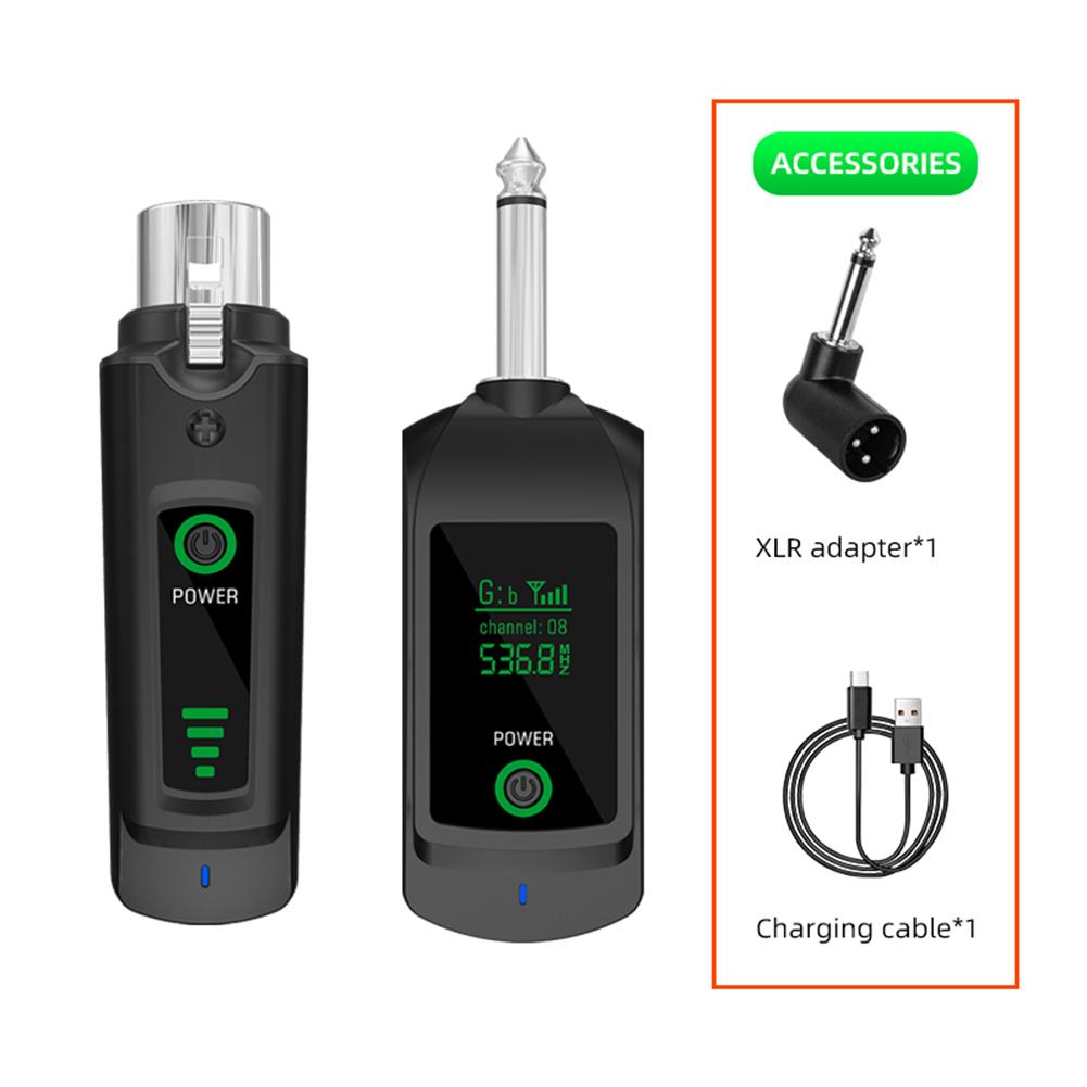 Wireless Microphone Converter XLR Transmitter and Receiver Wired To Wireless System for Audio Mixer Dynamic Mic Electric Guitar