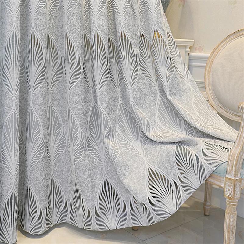Hollow Out Design Heavy Curtain, 1 Count Easy Installation Simple Style Window Curtain, Home Decorative Curtain for Living Room