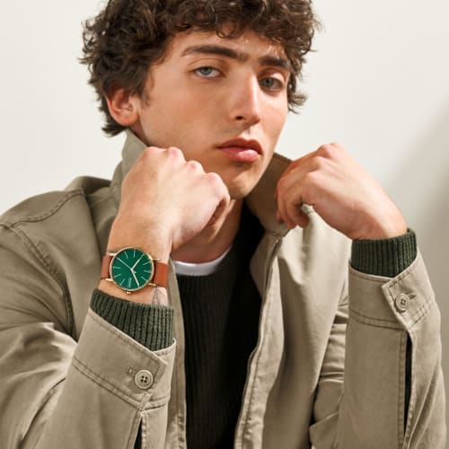 Skagen Men's SIGNATUR Three-Hand Gold-Tone Stainless Steel Watch, SKW6927