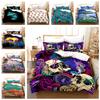 3D Colorful Mushroom Bedding Set Luxury Quilt and Pillow Case 2/3pcs AU140 * 210 Single/Double Birthday Gift Children's Room Soft Home Textile