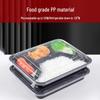 Disposable 3-Compartment Food Containers