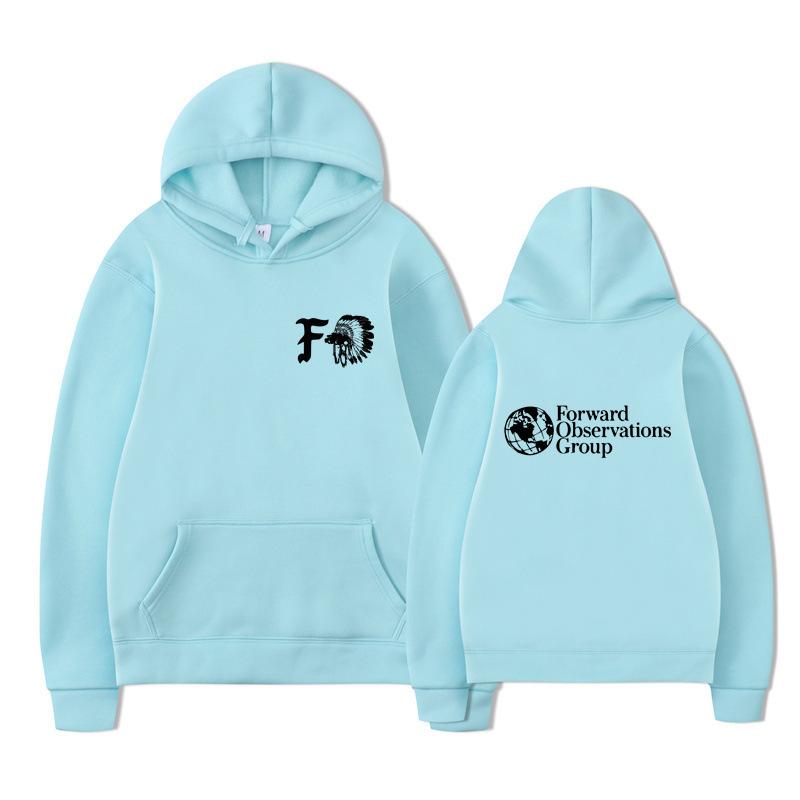 Gbrs Forward Observations Group Hoodie Punk Skeleton Autumn Winter Fleece Streetwear Tops