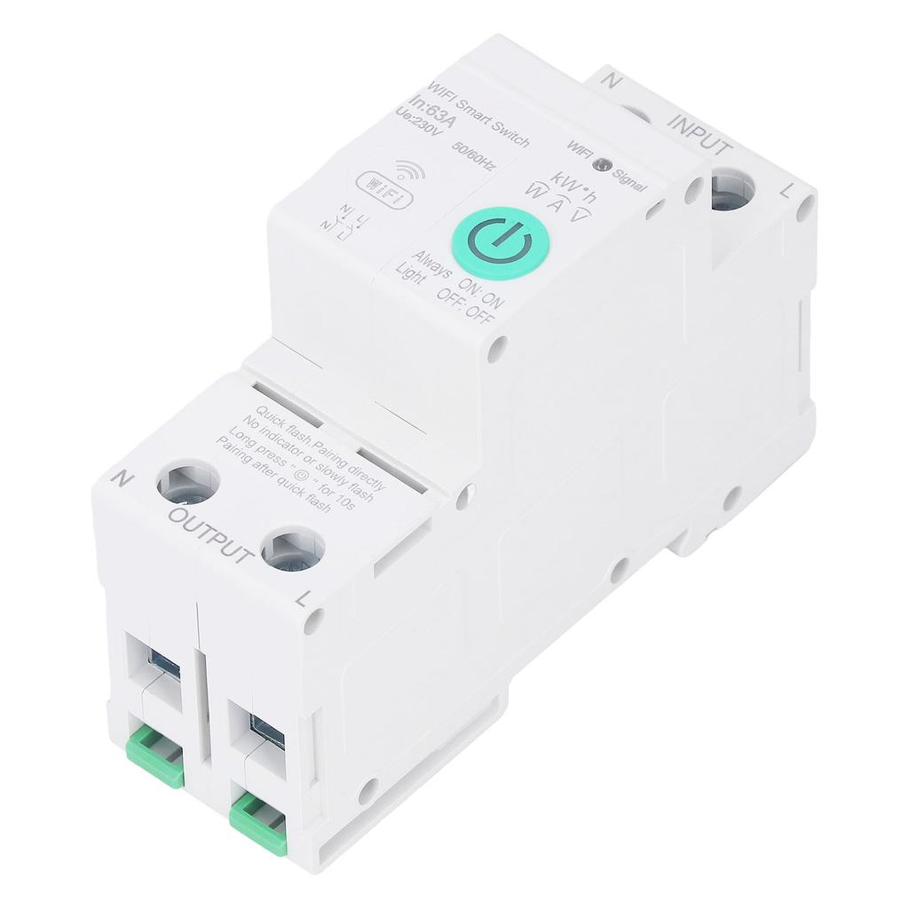 AC230V Circuit Breaker Din Rail WIFI Leakage Protection 2P 63A Cell Phone Remote Control Switch for 